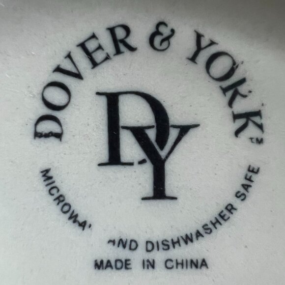 Set of 2 DOVER & YORK Cobalt Blue Nautical Striped Stoneware Mugs - Picture 11 of 11